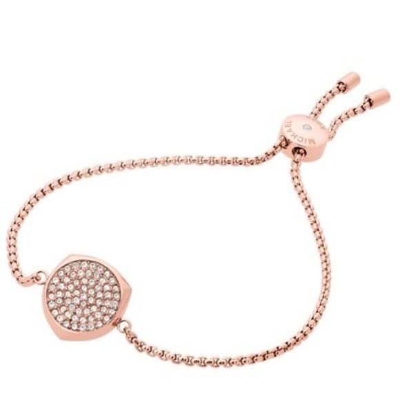 Michael Kors Rose Gold Pavé Slider Bracelet - Picture 8 of 8
